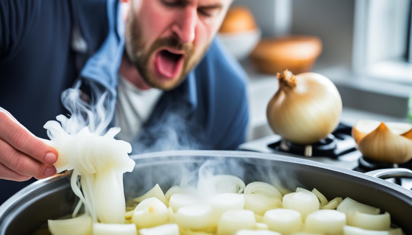 boil onion for cough