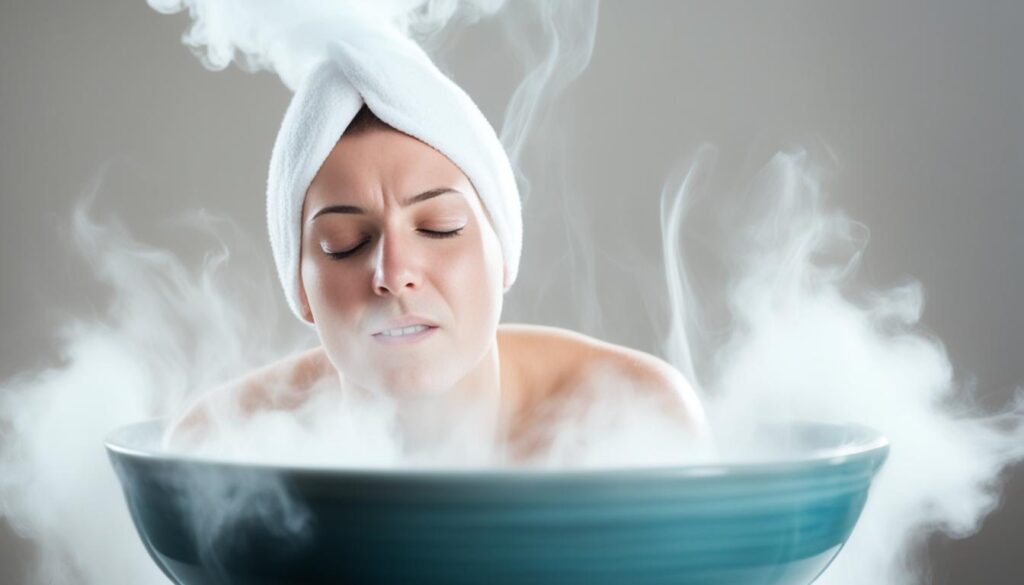 steam inhalation for chest congestion relief